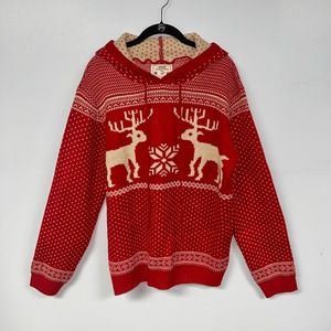 Reindeer Christmas Hooded Sweater